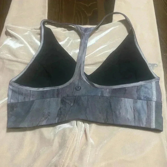 Lululemon Reversible Retreat Bra Mini Hazy Horizon Storm Mauve Bark Size 2 - Picture 4 of 6